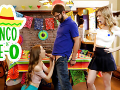 Anya Olsen and her friend Samantha Hayes celebrate Cinco de Mayo with a threesome that keeps it all in the familyvideo